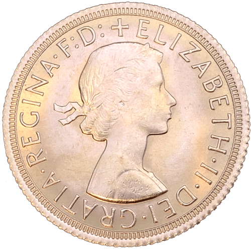 Libra ELIZABETH II (Antiga) 1968 frente