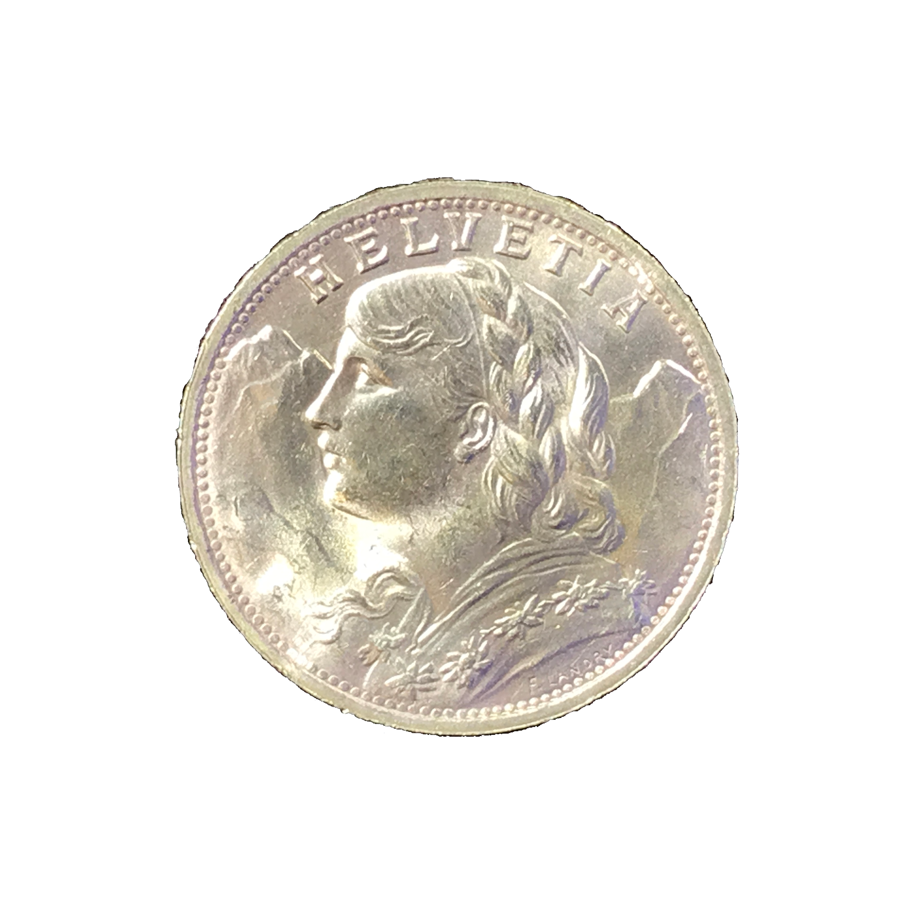 20 Francos HELVETIA-1947-Frente 20 Francos HELVETIA-1947-Frente