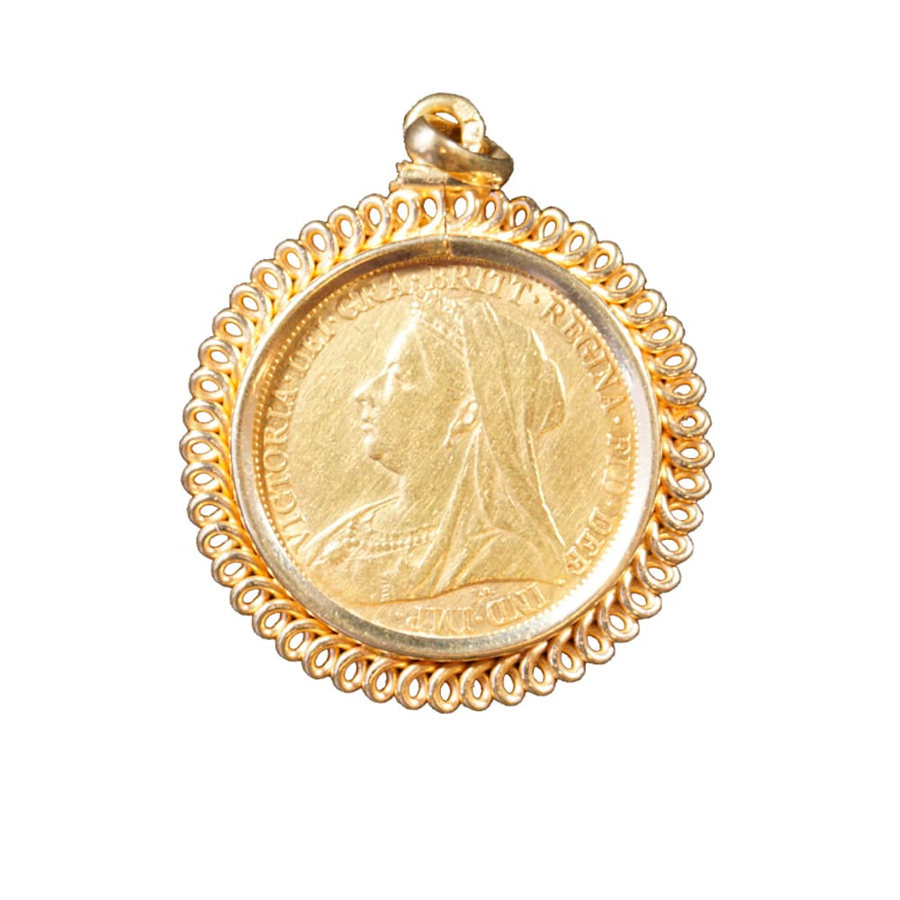 Libra VICTORIA – Diadema (Casada) (com aro 19,2K) – 1896-frente Libra VICTORIA – Diadema (Casada) (com aro 19,2K) – 1896-frente